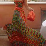 Fiona - Abstract Printed Maxi Dress