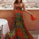 Fiona - Abstract Printed Maxi Dress