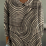 Brooke - Monochrome Wave Blouse